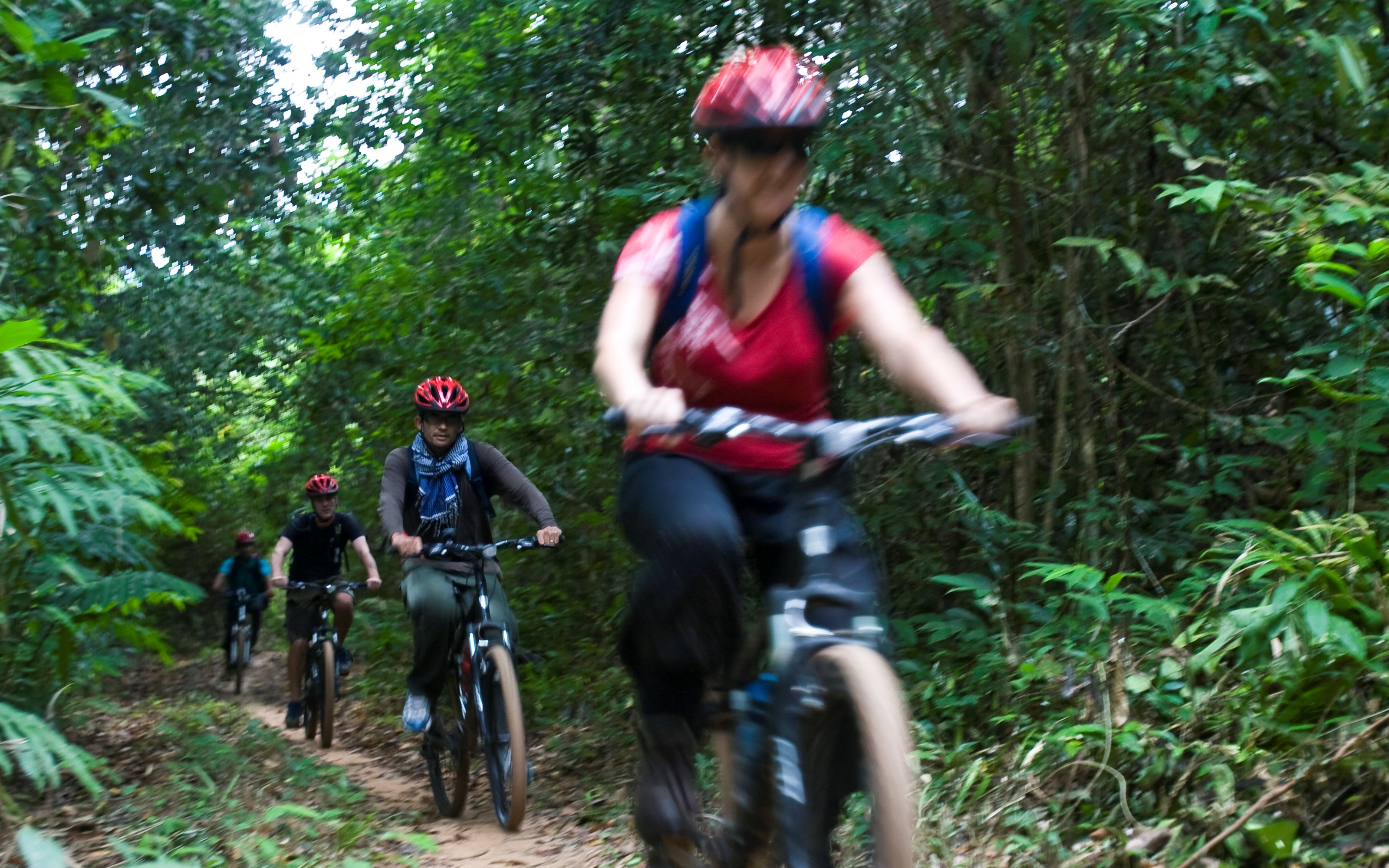 Mountain biking at Chi Phat