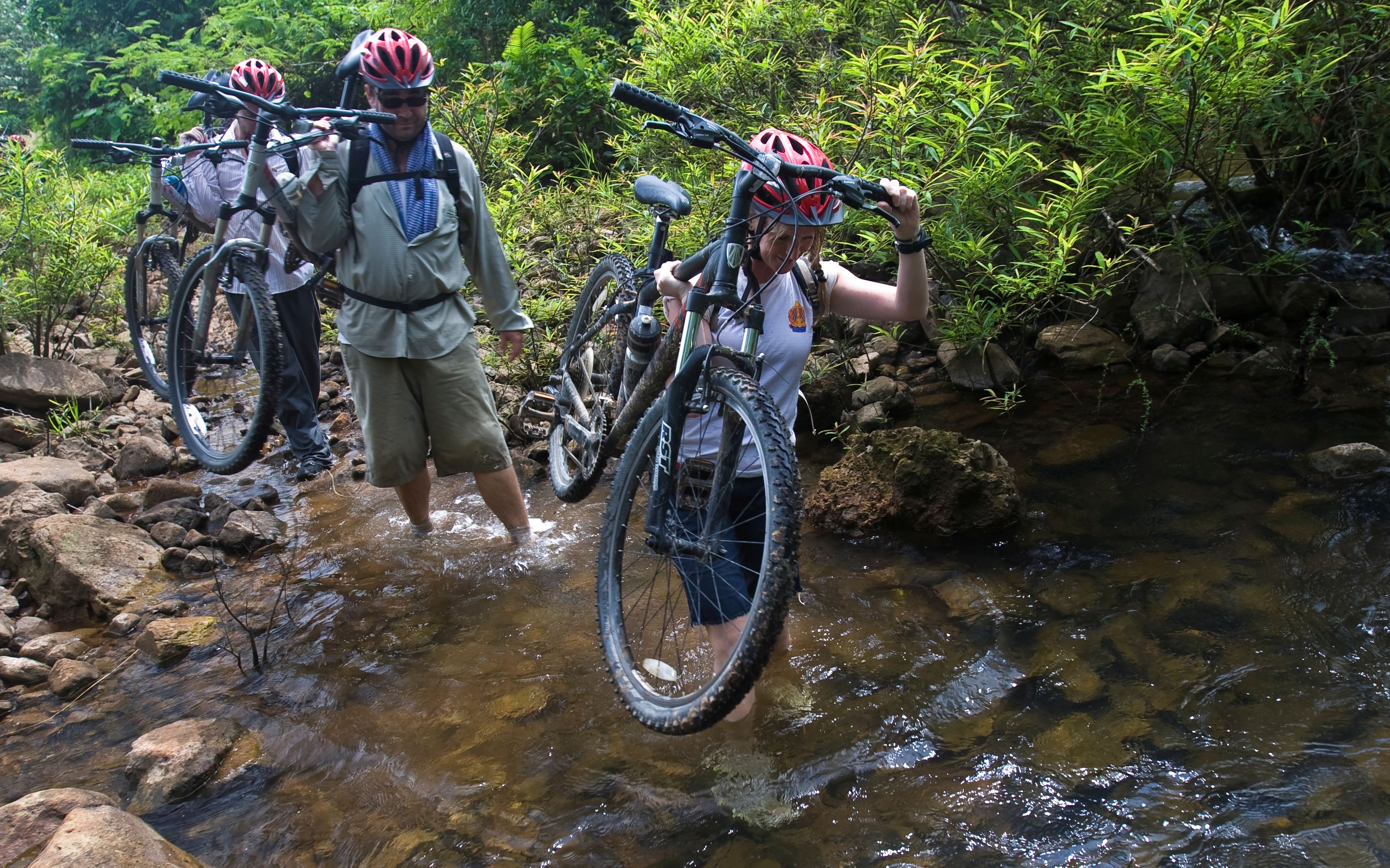 Mountain biking at Chi Phat